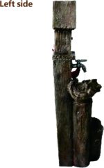 Decorative Garden Birdhouse Three Tier Water Fountain Outdoor with LED Lights an... - Image 7