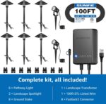 SUNVIE All-in-One LED Low Voltage Landscape Lighting Kit 6 Pathway Lights 2 Spot... - Image 7