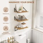 Heimlove Deep Floating Shelves for Wall, 12 Inch Deep Floating Shelves Set of 3,... - Image 5