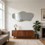 Gold Irregular Mirror, 47.2"x24" Asymmetrical Tempered Glass Mirror, Modern Abst... - Image 3