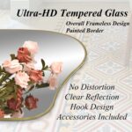Gold Irregular Mirror, 47.2"x24" Asymmetrical Tempered Glass Mirror, Modern Abst... - Image 4