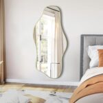 Gold Irregular Mirror, 47.2"x24" Asymmetrical Tempered Glass Mirror, Modern Abst... - Image 8