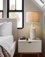 USumkky 25" Modern 3-Way Dimmable Touch Control with USB A+C Ceramic Lamps Set o... - Image 4