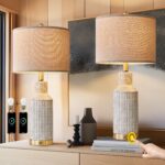 USumkky 25" Modern 3-Way Dimmable Touch Control with USB A+C Ceramic Lamps Set o... - Image 7