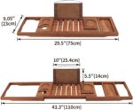 VaeFae Premium Teak Bathtub Tray, Expandable Wooden Bath Tray for Tub, Luxury Ba... - Image 4