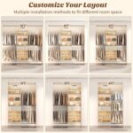 Armocity Wood Closet Organizer System - 4FT-9FT Expandable Wardrobe Closet with ... - Image 6