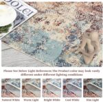 Beige Black Gray Modern Abstract Irregular Shaped Rug 2x3 Soft Faux Wool Area Ru... - Image 8