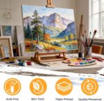 CONDA 16x20 inch Stretched Canvas for Painting, 5 Pack Primed Large Canvas, Prim... - Image 5