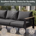 Patio Furniture Armchair Set of 2, All-Weather Patio Sofa with Washable Thick Cu... - Image 6