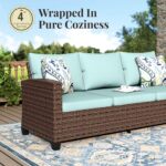 MIXPATIO Swivel Glider Patio Furniture Set, 5 Pcs Wicker Outdoor Conversation Se... - Image 6