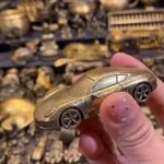 Brass Car Statue, 2.64×1.10 Inches Vintage Metal Sports Car Figurine, Automotive... - Image 4