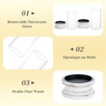 Hewory Hurricane Glass Candle Holder: Rustic White Candle Holders for Pillar Can... - Image 5
