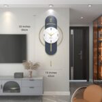 Large Wall Clocks for Living Room Decor Modern Wood Metal Silent Decoration Wall... - Image 5