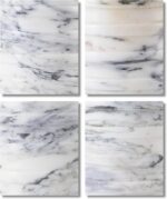SAFAVIEH Couture Lighting Collection - Gizelle White & Grey Round Marble Table L... - Image 6