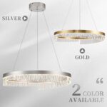 Modern LED Chandelier 1 Ring Chandeliers 23.6‘’ Dimmable LED Pendant Light with ... - Image 10