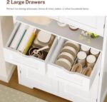 TEENFON Kitchen Pantry Cabinet with Adjustable Shelf, Tall Storage Cabinet with ... - Image 5