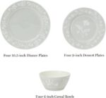 Martha Stewart Dinnerware Set - Maiden Crown 12-Piece Dish Set, Sage Green – New... - Image 3