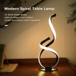 Modern Touch Lamp for Nightstand, Spiral LED Table Lamp, Dimmable 3 Color Temper... - Image 4