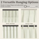 Pinch Pleated Linen Curtains 84 Inch Length 2 Panels, Heavyweight 400GSM Light F... - Image 6