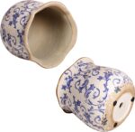 Retro Distressed Ceramic Flower Pots, Antique Crackle Glaze Planters with Draina... - Image 6