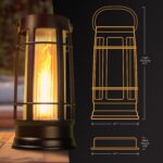 FoxFlame Metal Outdoor Solar Lantern,Flickering Solar Lanterns Outdoor Waterproo... - Image 7