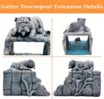 Teaeeno Dog Decor Statue Gutter Downspout Extension Decorative,Animal Statue Out... - Image 9