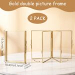 2 Pcs Glass Pressed Flower Frame Handmade, 4" × 6" Hinged Double Press Flower Fr... - Image 3