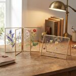 2 Pcs Glass Pressed Flower Frame Handmade, 4" × 6" Hinged Double Press Flower Fr... - Image 4