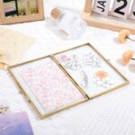 2 Pcs Glass Pressed Flower Frame Handmade, 4" × 6" Hinged Double Press Flower Fr... - Image 5