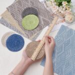 FINGERINSPIRE 9pcs Miniature Dollhouse Rugs Dollhouse Miniature Weaving Round an... - Image 4