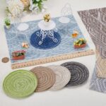 FINGERINSPIRE 9pcs Miniature Dollhouse Rugs Dollhouse Miniature Weaving Round an... - Image 5