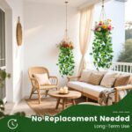 DomeStar 2PCS Fake Vines, Fake Pothos Hanging Plants Ivy Vines, Artificial Green... - Image 5