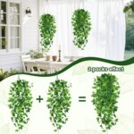 DomeStar 2PCS Fake Vines, Fake Pothos Hanging Plants Ivy Vines, Artificial Green... - Image 6