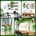 DomeStar 2PCS Fake Vines, Fake Pothos Hanging Plants Ivy Vines, Artificial Green... - Image 7