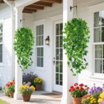 DomeStar 2PCS Fake Vines, Fake Pothos Hanging Plants Ivy Vines, Artificial Green... - Image 8