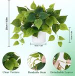Waipfaru Faux Plants Indoor with Plastic Pots, Realistic Small Fake Plants, Fake... - Image 3