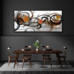 XLSJERST Wall Art for Living Room - Extra Large 70x31 Inches Orange Abstract Can... - Image 6