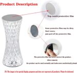 Touch Control Crystal Table Lamp,16 Color Changing Diamond Bedside Lamp,USB Char... - Image 3