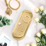 Gold Decorative Tray, 2 PCS Bathroom Vanity Tray for Dresser Counter, Elegant Je... - Image 5