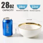 LETAOTAO Cereal Bowl Set of 4, Ceramic Cereal Bowls for Kitchen, 6 Inch Deep Sou... - Image 4