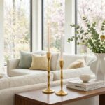 Antique Gold Candlestick Holders - Heavy Duty Cast Iron Candle Stick Holder Set ... - Image 3