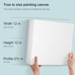 PHOENIX 12x12 Inch 2 Pack Museum Canvas - 2 3/8 Inch Thick Porfile Deep Stretche... - Image 3