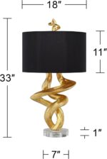 Kathy Ireland Impressions 33" Tall Sculpture Base Large Modern Luxury End Table ... - Image 5