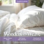 Carressa Linen 100% Egyptian Cotton Queen Sheet Set - 600 Series Hydrangeas Coll... - Image 5