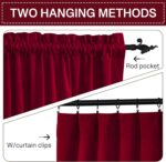 StangH Theater Red Velvet Curtains Christmas Curtains Super Soft Thermal Insulat... - Image 4