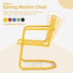 MELLCOM 3 Piece Patio Set, Small Patio Furniture Set - 2 C-Spring Metal Chairs w... - Image 5