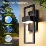 BesLowe 14.5” Modern Outdoor Wall Lights, 3000K LED Exterior Lighting Fixtures W... - Image 3