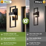 BesLowe 14.5” Modern Outdoor Wall Lights, 3000K LED Exterior Lighting Fixtures W... - Image 5