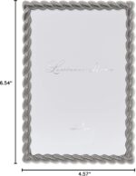 Lawrence Frames 4x6 Brushed Nickel Metal Picture Frame with Rope Design - Image 6