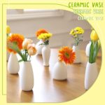 10pc Ceramic Bud Vases Set - 2-3 Inch White Small Vases Collection for Flowers |... - Image 5